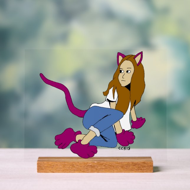 Panneau En Acrylique catgirl (Neutre)