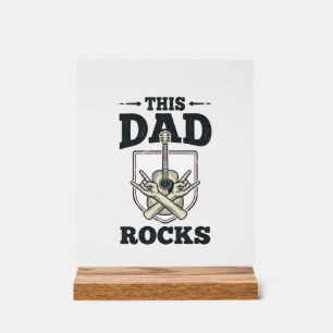Panneau En Acrylique Ce papa déchire avec un design de t-shirt de papa