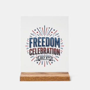Panneau En Acrylique Célébration de la liberté 4 juillet Conception de