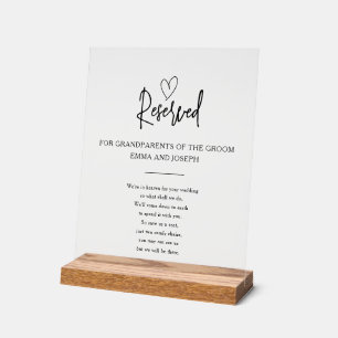 Panneau En Acrylique Célébration de mariage en mémoire personnalisée au