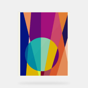 Panneau En Acrylique Cercle arrière - plan motif géométrique