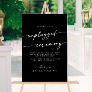 Panneau En Acrylique Cérémonie de débranchement du Mariage noir blanc c
