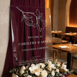 Panneau En Acrylique Cérémonie de mariage minimaliste et épurée sans ap