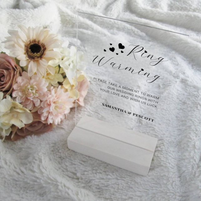 Panneau En Acrylique Cérémonie de réchauffement des anneaux mariages (Créateur téléchargé)