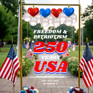 Panneau En Acrylique Cérémonie patriotique 250 ans États-Unis