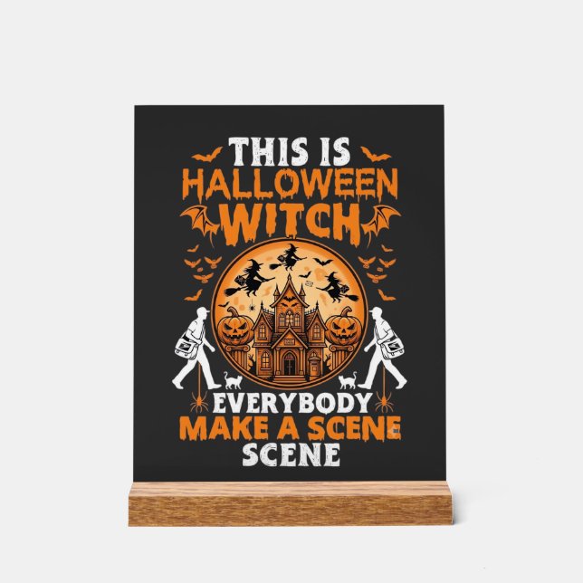Panneau En Acrylique C'est Halloween (Recto)