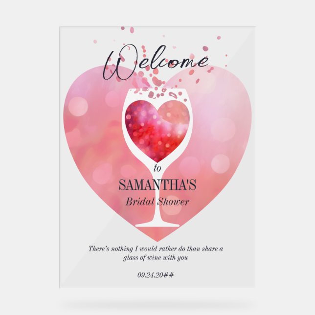 Panneau En Acrylique C'est plus Vino avant Vows Winery Fête des mariées (Recto)