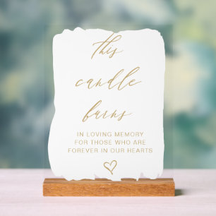 Panneau En Acrylique Cette bougie brûle la table mémoire Mariage