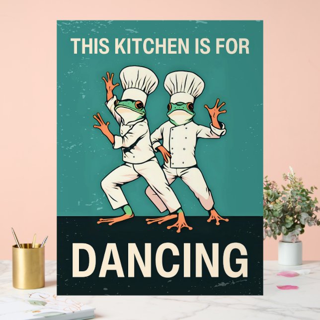 Panneau En Acrylique Cette cuisine est pour danser (Mariage)