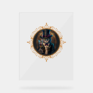 Panneau En Acrylique Chat d'humeur classique T Gangsters Chat Retro Cha