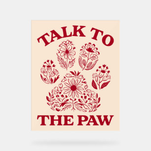 Panneau En Acrylique Chat Empreinte de patte Funny Chat Meme