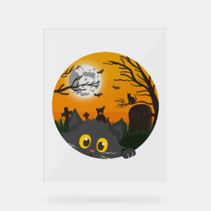 Panneau En Acrylique Chat Halloween Kitten Halloween Costume d'Hallowee