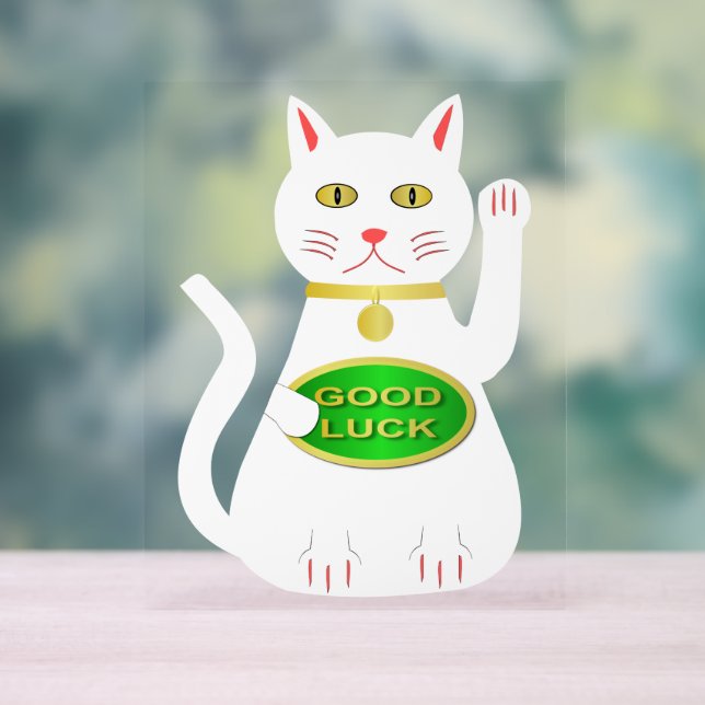 Panneau En Acrylique Chat Oriental Lucky (Neutre)