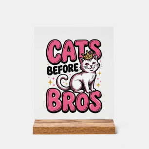Panneau En Acrylique Chats avant frères conception de t-shirt vintage d
