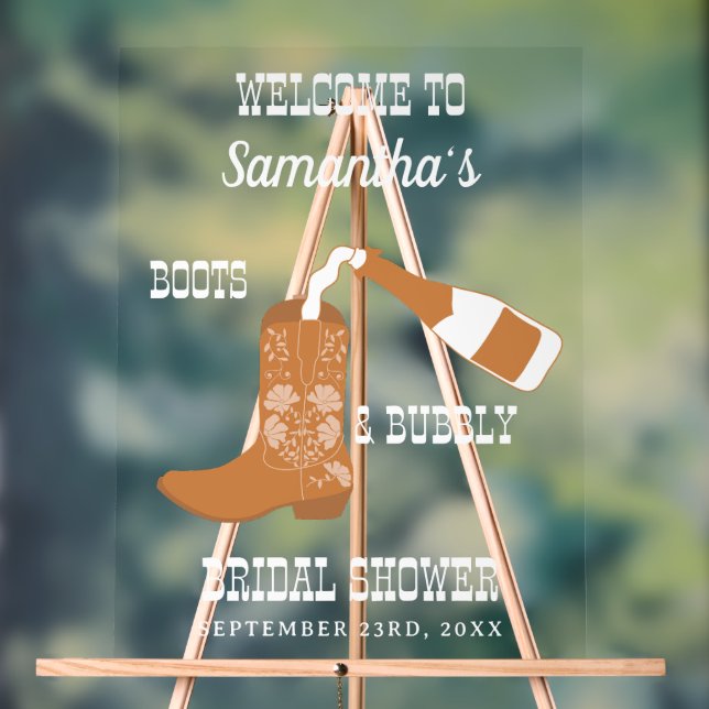 Panneau En Acrylique Chaussures à talons Rustique Occidental Mariage Fê (Neutre)