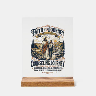 Panneau En Acrylique Chemise chrétienne vintage Jésus thérapie amicale