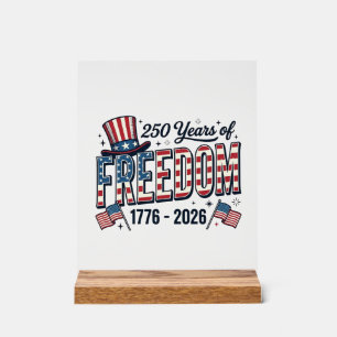 Panneau En Acrylique Chemise commémorative patriotique 250 ans de liber