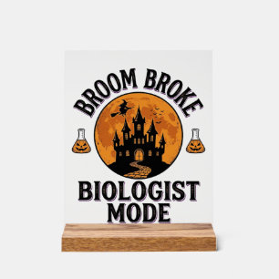 Panneau En Acrylique Chemise de biologiste Halloween Vintage Science Sq