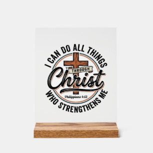 Panneau En Acrylique Chemise de citation vintage Philippiens 4_13 chrét