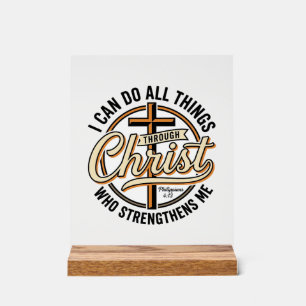 Panneau En Acrylique Chemise de citation vintage Philippiens 4_13 chrét