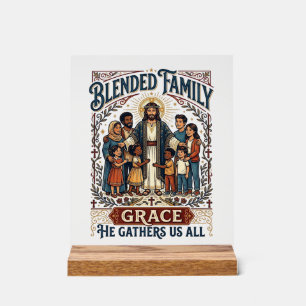 Panneau En Acrylique Chemise de famille recomposée Jésus Chemise chréti