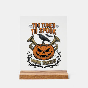 Panneau En Acrylique Chemise de gravure de citrouille Halloween profess