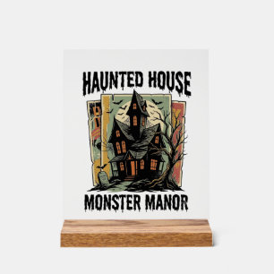 Panneau En Acrylique Chemise de maison hantée design vintage manoir mon