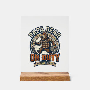 Panneau En Acrylique Chemise de Papa Ours en service pour la fête des p
