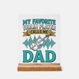 Panneau En Acrylique Chemise de papa violoniste Le joueur de violon fav