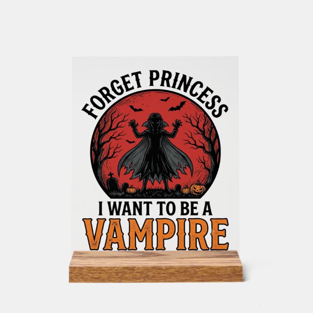 Panneau En Acrylique Chemise de princesse vampire rétro épouvantable Ha (Recto)