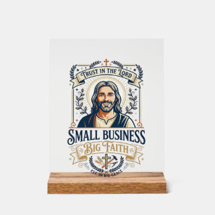 Panneau En Acrylique Chemise de propriétaire de petite entreprise Jesus