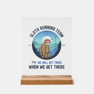 Panneau En Acrylique Chemise de sloth en course T-Shirt
