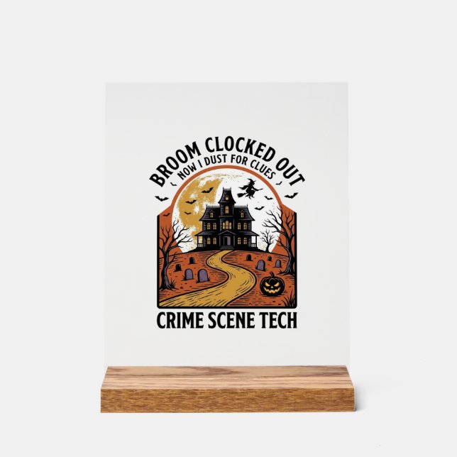 Panneau En Acrylique Chemise de technicien de scène de crime Funny Hall (Recto)