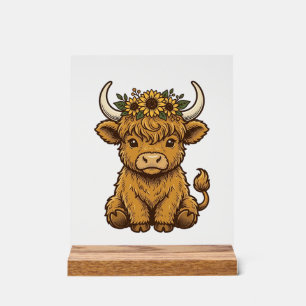 Panneau En Acrylique Chemise de vache des Highlands Art de veau de tour
