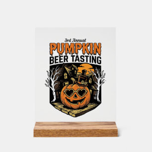 Panneau En Acrylique Chemise d'événement Halloween Vintage de dégustati