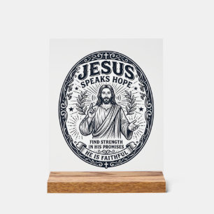 Panneau En Acrylique Chemise d'inclusion de la communauté sourde Jésus