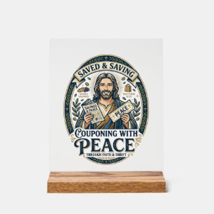 Panneau En Acrylique Chemise Économique Bon Plan Jésus Design Basé Sur