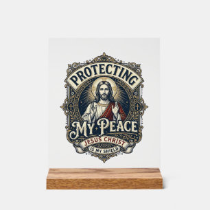 Panneau En Acrylique Chemise Jésus Respect de soi Limites Foi