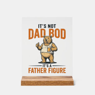Panneau En Acrylique Chemise Ours Bière Figure Paternelle Papa Drôle_1