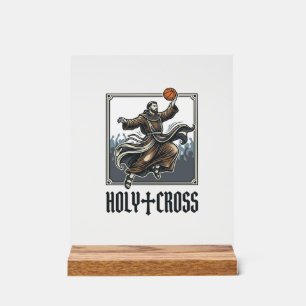 Panneau En Acrylique Chemise religieuse vintage de basket-ball Holy Cro