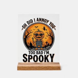 Panneau En Acrylique Chemise sarcastique d'Halloween drôle de cimetière