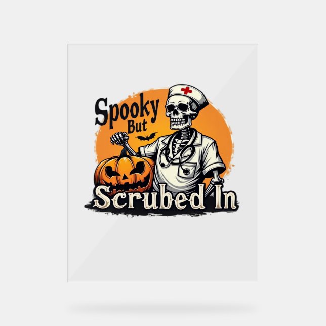 Panneau En Acrylique Chemise T-Shirt Halloween Nurse Design surdimensio (Recto)