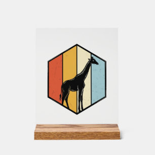Panneau En Acrylique Chemise vectorielle de safari géométrique girafe v