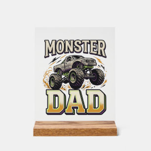 Panneau En Acrylique Chemise vectorielle vintage de camion monstre Papa