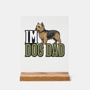 Panneau En Acrylique Chemise vintage avec gravure de terrier pour papa_