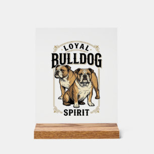 Panneau En Acrylique Chemise Vintage Bulldog Twin Bulldogs Gravure Tee_