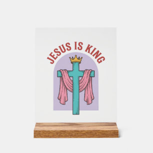Panneau En Acrylique Chemise vintage chrétienne Croix couronne Jésus es