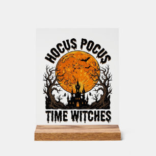 Panneau En Acrylique Chemises Halloween Vintage Sorcières Hocus Pocus T