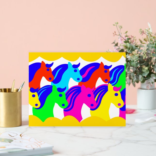 PANNEAU EN ACRYLIQUE CHEVAUX FACE (Mariage)