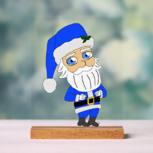 Panneau En Acrylique Chibi Blue Suit Père Noël